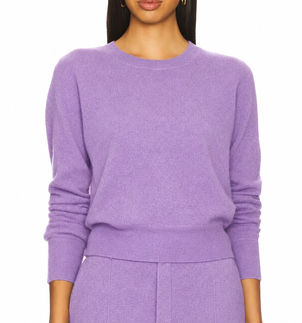 NAADAM 100% Cashmere Crewneck Sweater Soft Lilac Womens Medium